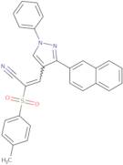 2-(4-Methylphenyl)sulfonyl-3-(3-naphthalen-2-yl-1-phenylpyrazol-4-yl)prop-2-enenitrile