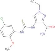 4-[(5-Chloro-2-methoxyphenyl)carbamothioylamino]-1-ethylpyrazole-3-carboxamide
