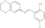 4-Chloro-2-[(E)-(2,3-dihydro-1,4-benzodioxin-6-ylimino)methyl]phenol