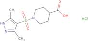 1-[(3,5-Dimethyl-1H-pyrazol-4-yl)sulfonyl]piperidine-4-carboxylic acid hydrochloride