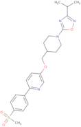 3-Isopropyl-5-(4-(((6-(4-(methylsulfonyl)phenyl)pyridin-3-yl)oxy)methyl)piperidin-1-yl)-1,2,4-oxadiazole