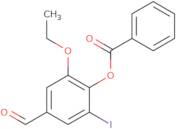 2-Ethoxy-4-formyl-6-iodophenyl benzoate