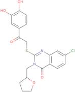 7-Chloro-2-{[2-(3,4-dihydroxyphenyl)-2-oxoethyl]sulfanyl}-3-[(oxolan-2-yl)methyl]-3,4-dihydroquina…