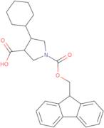 rac-(3R,4R)-4-Cyclohexyl-1-{[(9H-fluoren-9-yl)methoxy]carbonyl}pyrrolidine-3-carboxylic acid