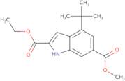 4-t-Butylindole-2,6-dicarboxylic acid-2-ethyl-6-methyl ester
