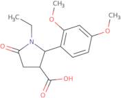 (2R,3R)-2-(2,4-Dimethoxyphenyl)-1-ethyl-5-oxopyrrolidine-3-carboxylic acid