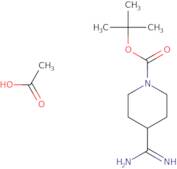 tert-Butyl 4-carbamimidoylpiperidine-1-carboxylate, acetic acid