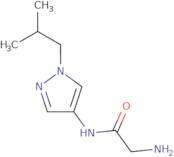 2-Amino-N-[1-(2-methylpropyl)pyrazol-4-yl]acetamide