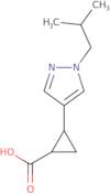 2-[1-(2-Methylpropyl)-1H-pyrazol-4-yl]cyclopropane-1-carboxylic acid