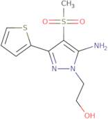2-(5-Amino-4-(methylsulfonyl)-3-(thiophen-2-yl)-1H-pyrazol-1-yl)ethanol