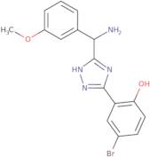 2-(3-(Amino(3-methoxyphenyl)methyl)-1H-1,2,4-triazol-5-yl)-4-bromophenol