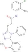 N-(3-Chloro-2-methylphenyl)-2-[[5-(2-methoxyphenyl)-4-phenyl-1,2,4-triazol-3-yl]sulfanyl]acetamide