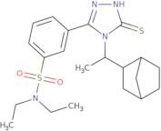 3-[4-(1-{Bicyclo[2.2.1]heptan-2-yl}ethyl)-5-sulfanyl-4H-1,2,4-triazol-3-yl]-N,N-diethylbenzene-1-sulfonamide