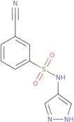 3-Cyano-N-(1H-pyrazol-4-yl)benzene-1-sulfonamide