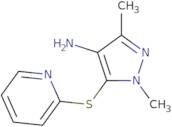 1,3-Dimethyl-5-(pyridin-2-ylsulfanyl)-1H-pyrazol-4-amine