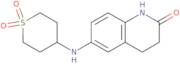 4-[(2-Oxo-1,2,3,4-tetrahydroquinolin-6-yl)amino]-1λ⁶-thiane-1,1-dione