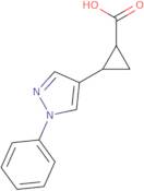 2-(1-Phenyl-1H-pyrazol-4-yl)cyclopropane-1-carboxylic acid