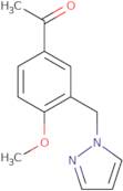 1-[4-Methoxy-3-(1H-pyrazol-1-ylmethyl)phenyl]ethan-1-one