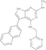 N2-Methyl-N4-[(pyrimidin-2-yl)methyl]-5-(quinolin-6-yl)-7H-pyrrolo[2,3-d]pyrimidine-2,4-diamine