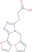 2-{[5-(Furan-2-yl)-4-[(furan-2-yl)methyl]-4H-1,2,4-triazol-3-yl]sulfanyl}acetic acid