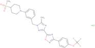 4-(Methylsulfonyl)-1-[3-[[5-methyl-3-[3-[4-(trifluoromethoxy)phenyl]-1,2,4-oxadiazol-5-yl]-1H-1,2,4-triazol-1-yl]methyl]phenyl]piper idine HCl