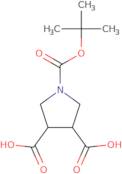 rac-(3R,4R)-1-[(tert-Butoxy)carbonyl]pyrrolidine-3,4-dicarboxylic acid