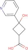 (1S,3S)-3-Hydroxy-3-(pyridin-3-yl)cyclobutane-1-carboxylic acid