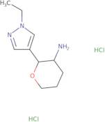 rac-(2R,3S)-2-(1-Ethyl-1H-pyrazol-4-yl)oxan-3-amine dihydrochloride