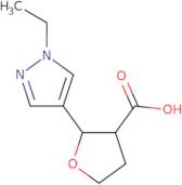 rac-(2R,3R)-2-(1-Ethyl-1H-pyrazol-4-yl)oxolane-3-carboxylic acid