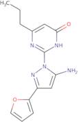 2-[5-Amino-3-(2-furyl)-1H-pyrazol-1-yl]-6-propylpyrimidin-4(3H)-one