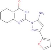 2-[5-Amino-3-(furan-2-yl)-1H-pyrazol-1-yl]-3,4,5,6,7,8-hexahydroquinazolin-4-one