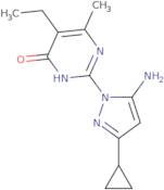 2-(5-Amino-3-cyclopropyl-1H-pyrazol-1-yl)-5-ethyl-6-methylpyrimidin-4(3H)-one