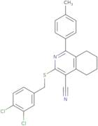 3-[(3,4-Dichlorobenzyl)sulfanyl]-1-(4-methylphenyl)-5,6,7,8-tetrahydroisoquinoline-4-carbonitrile