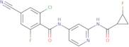 2-Chloro-4-cyano-6-fluoro-N-[2-[[[(1R,2R)-2-fluorocyclopropyl]carbonyl]amino]-4-pyridinyl]benzamide