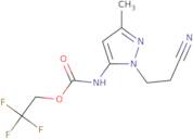 2,2,2-Trifluoroethyl N-[1-(2-cyanoethyl)-3-methyl-1H-pyrazol-5-yl]carbamate