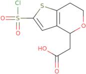 2-[2-(Chlorosulfonyl)-4H,6H,7H-thieno[3,2-c]pyran-4-yl]aceticacid