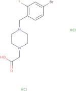 2-{4-[(4-Bromo-2-fluorophenyl)methyl]piperazin-1-yl}acetic acid dihydrochloride