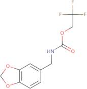 2,2,2-Trifluoroethyl N-(1,3-dioxaindan-5-ylmethyl)carbamate