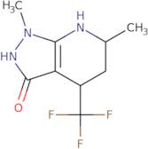 1,6-Dimethyl-4-(trifluoromethyl)-1H,2H,3H,4H,5H,6H,7H-pyrazolo[3,4-b]pyridin-3-one