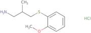 1-[(3-Amino-2-methylpropyl)sulfanyl]-2-methoxybenzene hydrochloride