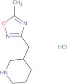3-[(5-Methyl-1,2,4-oxadiazol-3-yl)methyl]piperidine hydrochloride