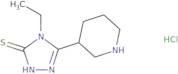 4-Ethyl-5-(piperidin-3-yl)-4H-1,2,4-triazole-3-thiol hydrochloride