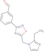 3-(5-((2-Ethyl-1H-imidazol-1-yl)methyl)-1,2,4-oxadiazol-3-yl)benzaldehyde