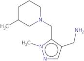 {1-Methyl-5-[(3-methylpiperidin-1-yl)methyl]-1H-pyrazol-4-yl}methanamine