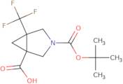 (1R,5S)-3-[(2-Methylpropan-2-yl)oxycarbonyl]-5-(trifluoromethyl)-3-azabicyclo[3.1.0]hexane-1-car...