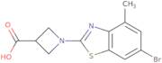 1-(6-Bromo-4-methyl-1,3-benzothiazol-2-yl)azetidine-3-carboxylic acid