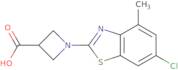 1-(6-Chloro-4-methyl-1,3-benzothiazol-2-yl)azetidine-3-carboxylic acid