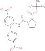 2-[1-(tert-Butoxycarbonyl)-L-prolylamino]biphenyl-4,4'-dicarboxylic acid