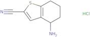 4-Amino-4,5,6,7-tetrahydro-1-benzothiophene-2-carbonitrile hydrochloride