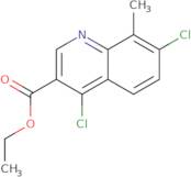 3-Quinolinecarboxylic acid,4,7-dichloro-8-methyl-,ethyl ester